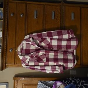 Members mark ( Sam's Club) womens shacket. Red plaid. Size Large